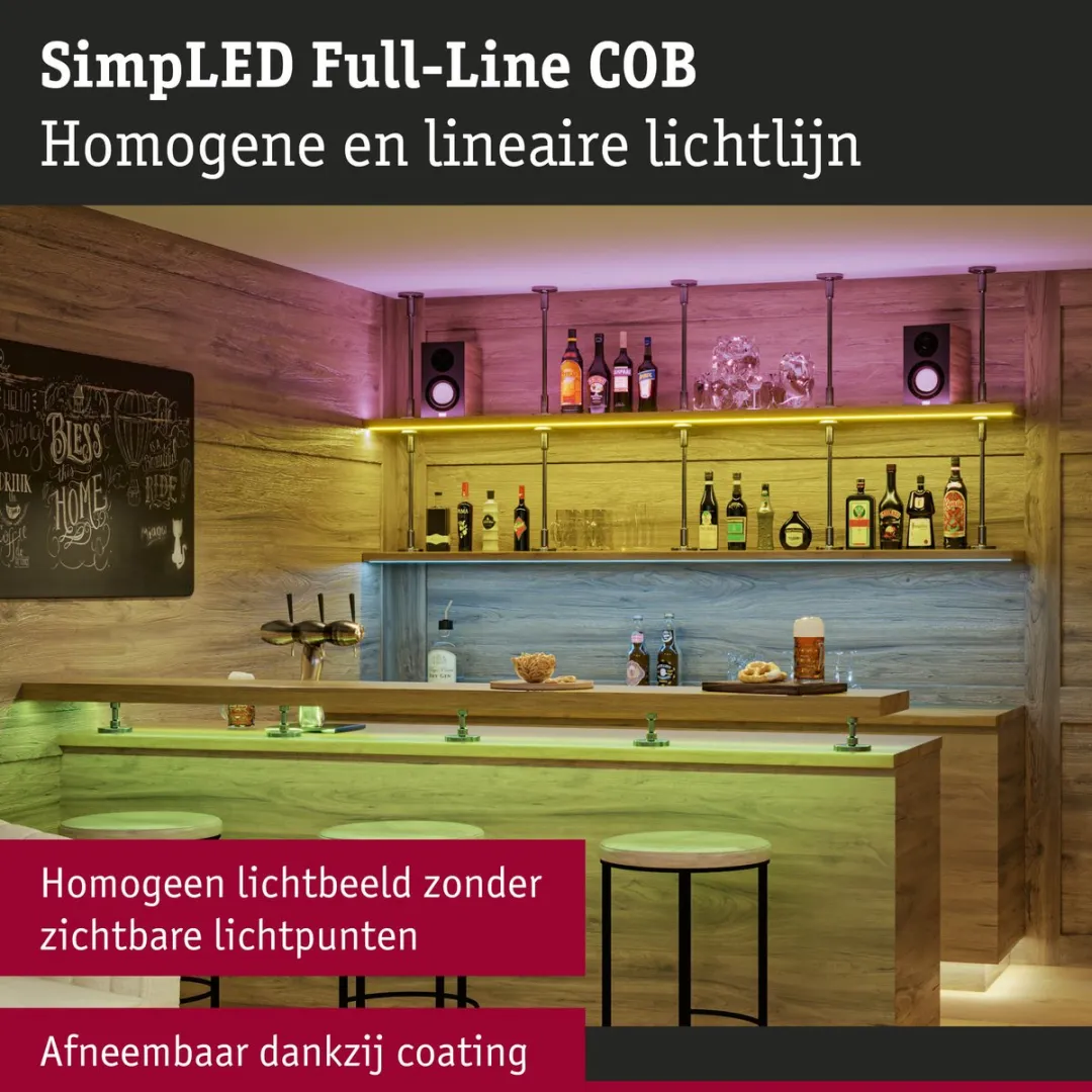 Paulmann SimpLED LED Strip Full-Line COB 5m RGB - 14,5W 140lm/m - afbeelding 6 van 6