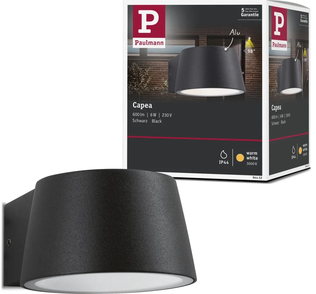 Paulmann Capea LED Wandarmatuur Buiten 6W 3000K - Antraciet