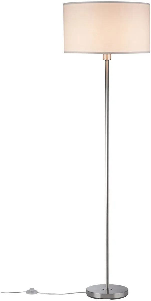 Paulmann Tessa Staande Lamp - 1x E27 60W - Crème/Staal
