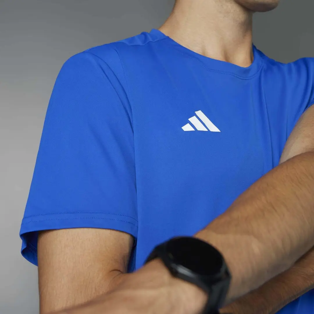 adidas Adizero Essentials Heren T-shirt - Blauw - afbeelding 3 van 5