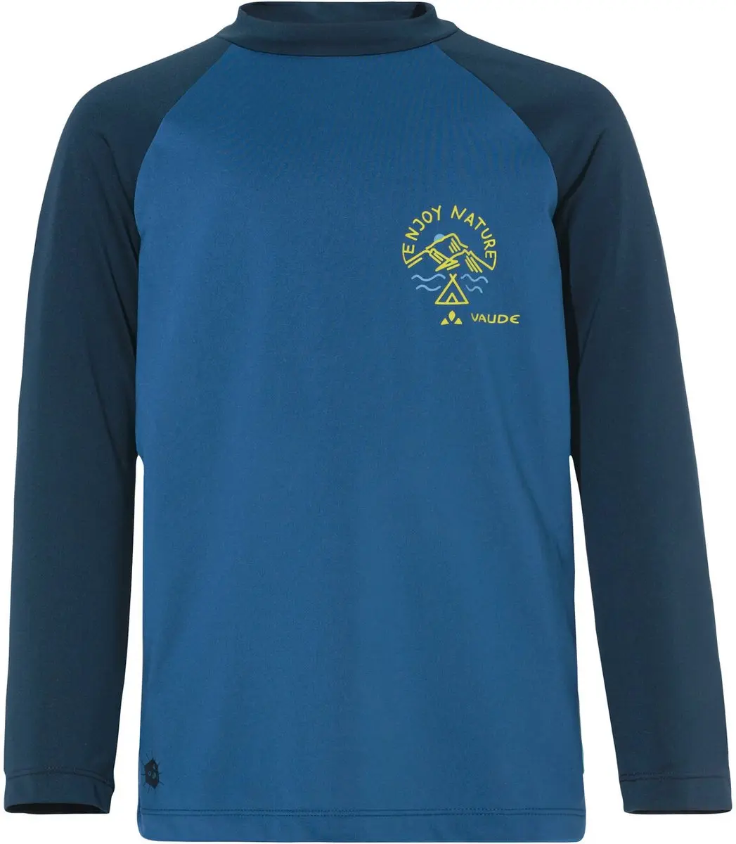 Vaude Solaro Iii T-shirt Met Lange Mouwen Blauw 122-128 cm Jongen