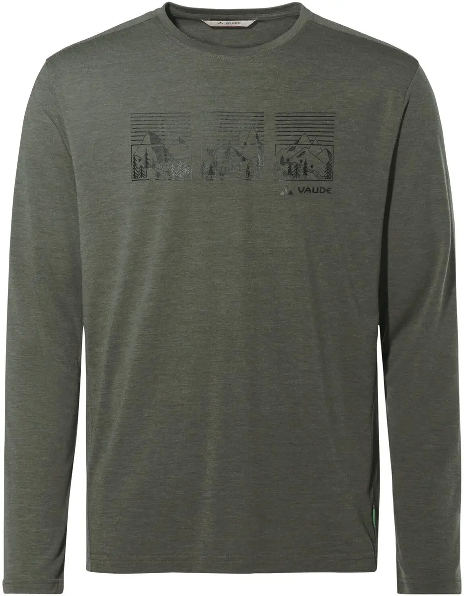 Vaude Rosemoor Ii T-shirt Met Lange Mouwen Groen XL Man