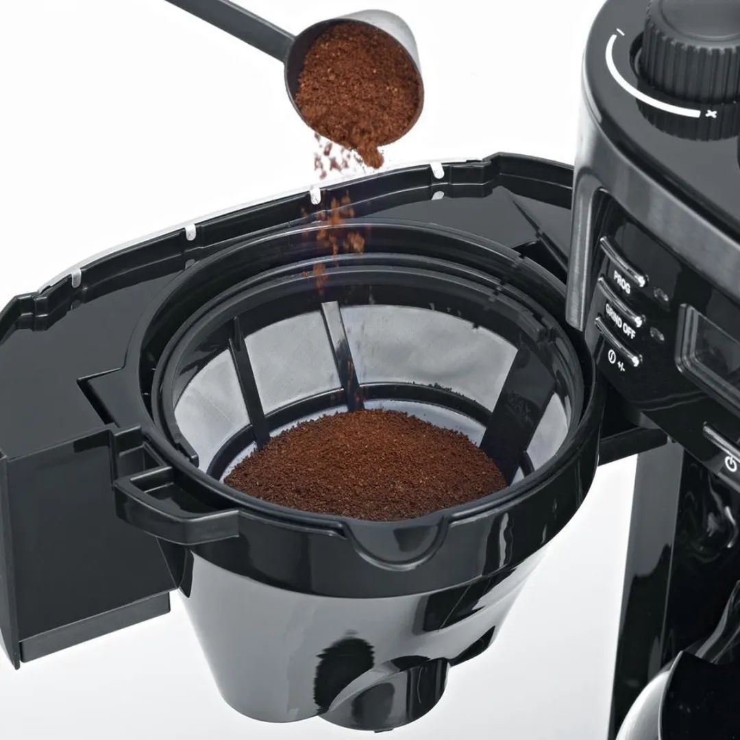 Severin KA 4810 Filterkoffiezetapparaat met maler - 1,4L - 10 Kopjes - Zwart/RVS