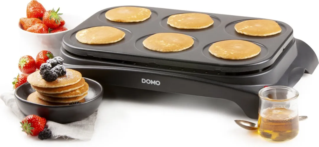 Domo DO8709P Pannenkoekenmaker 1000W - 6 Personen - Zwart