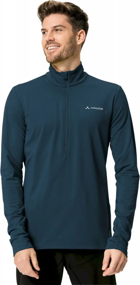Vaude Livigno II Halfzip Fleecevest - Dark Sea - M - afbeelding 3 van 6