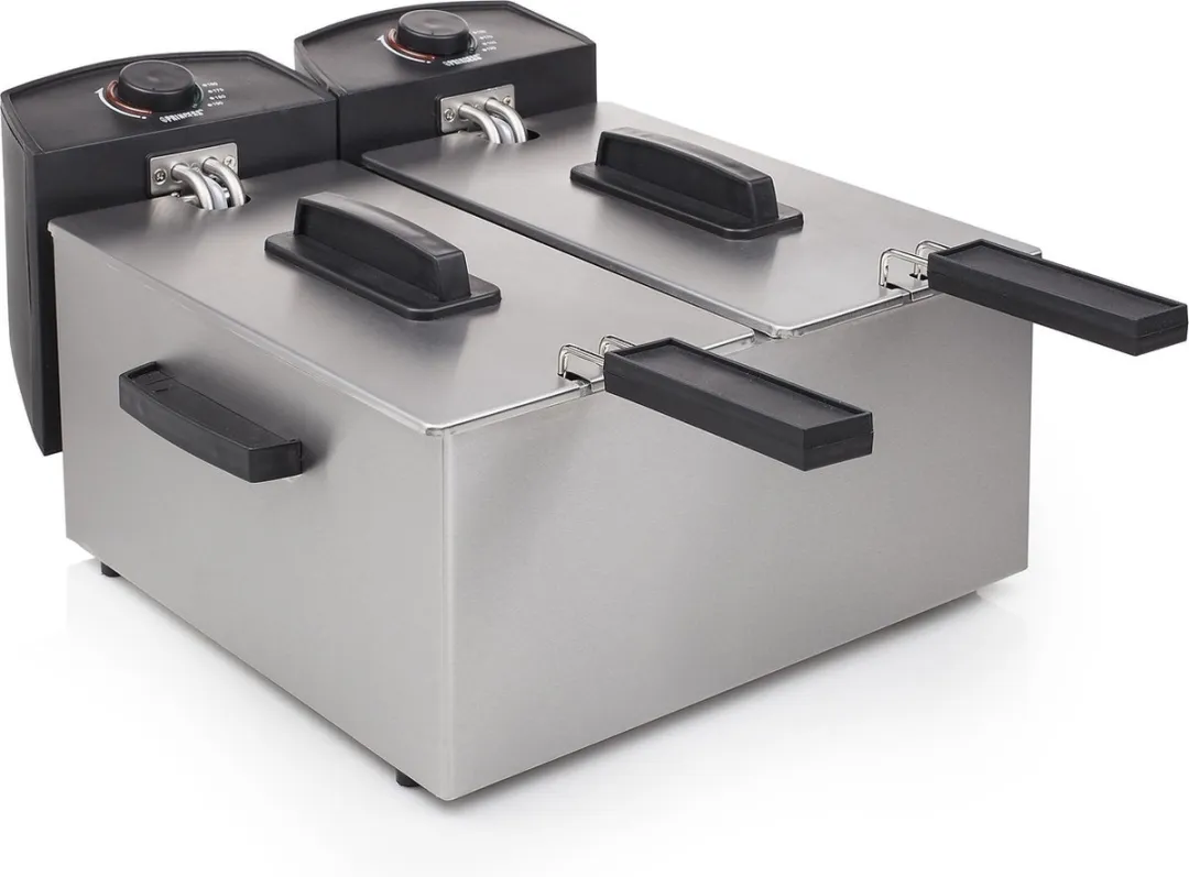 Princess Dubbele Frituurpan 183123 - 2x3L - 3600W - Zilver