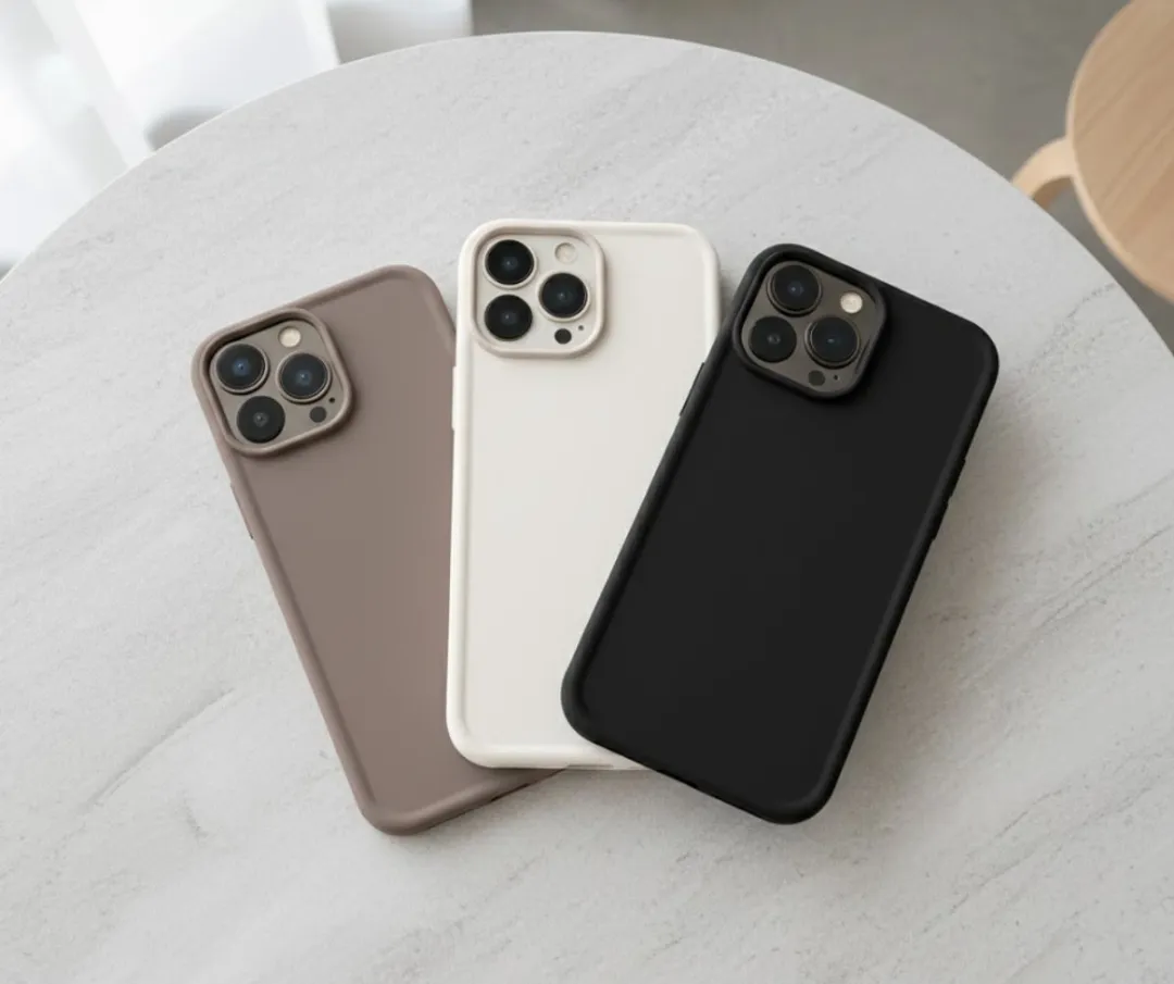 NUVEX iPhone 13 Pro Max Hoesje - 3 Stuks - Zwart/Beige/Bruin