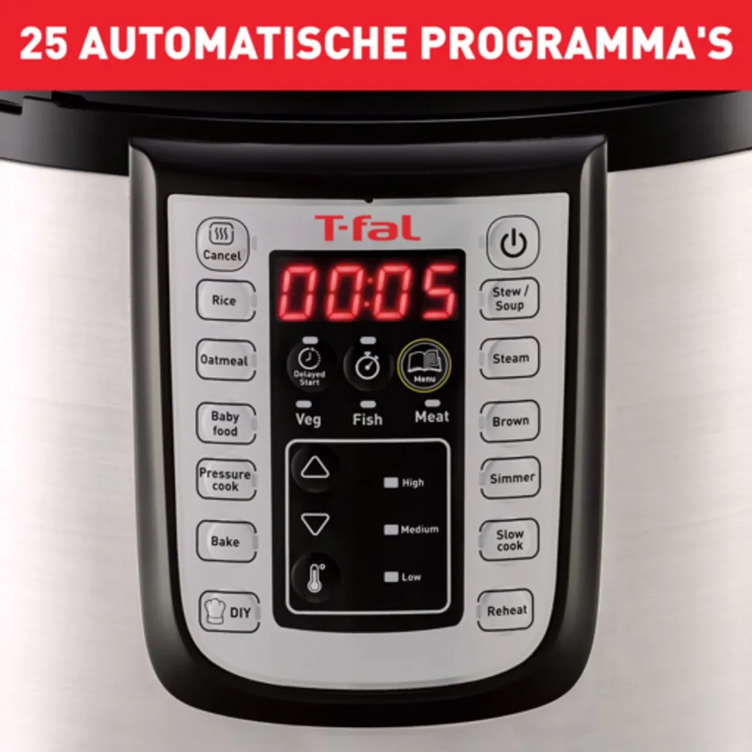 Tefal All-in-One CY505E Multicooker 6L - 25 Programma's - 1200W