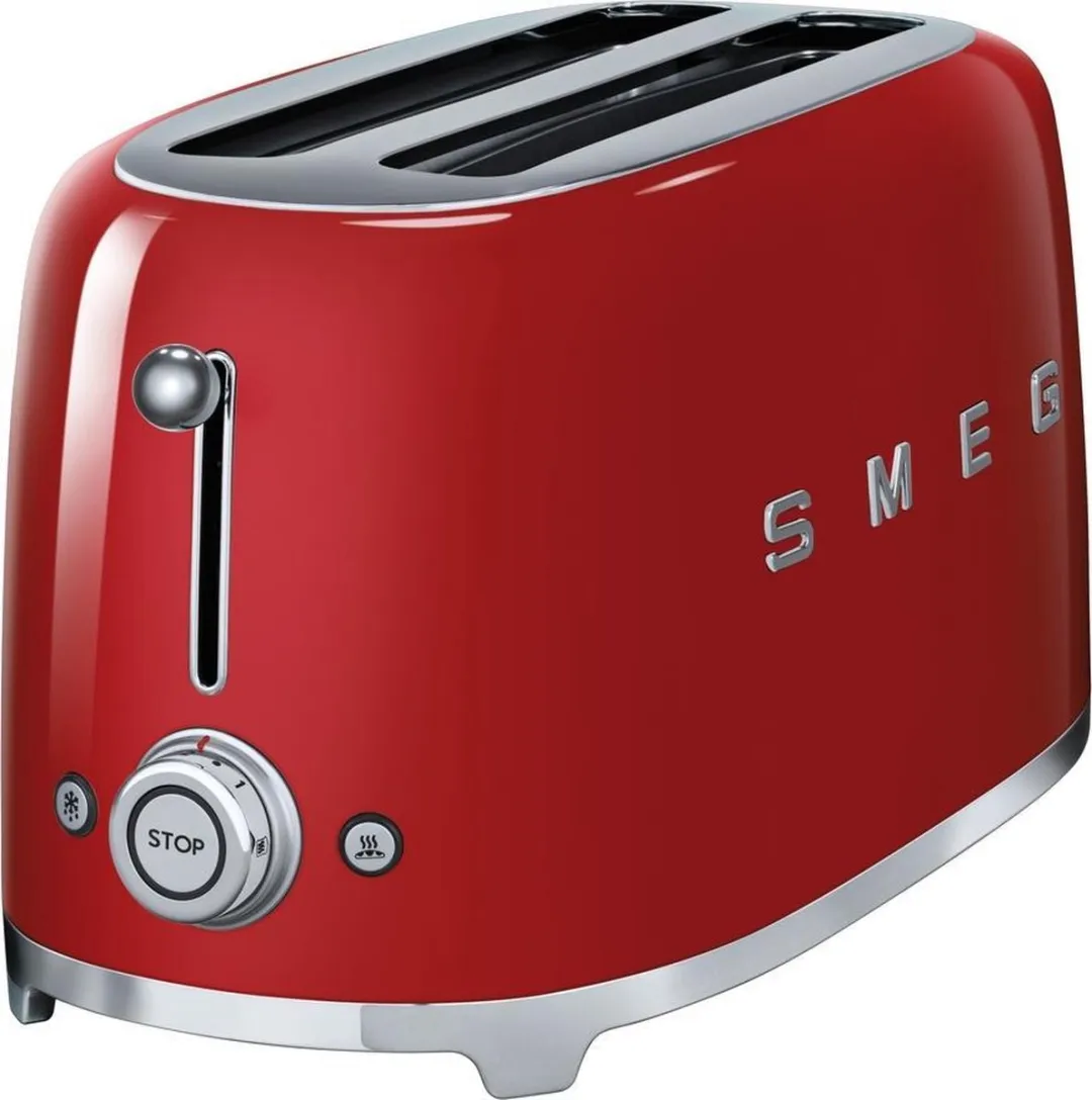 Smeg TSF02RDEU Broodrooster - 2x4 - 1500W - Rood