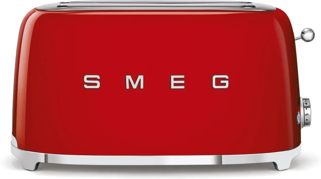 Smeg TSF02RDEU Broodrooster - 2x4 - 1500W - Rood