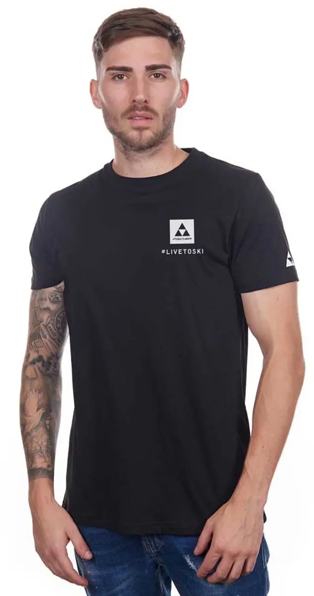 Fischer Essentials T-shirt Met Korte Mouwen Zwart XL Man