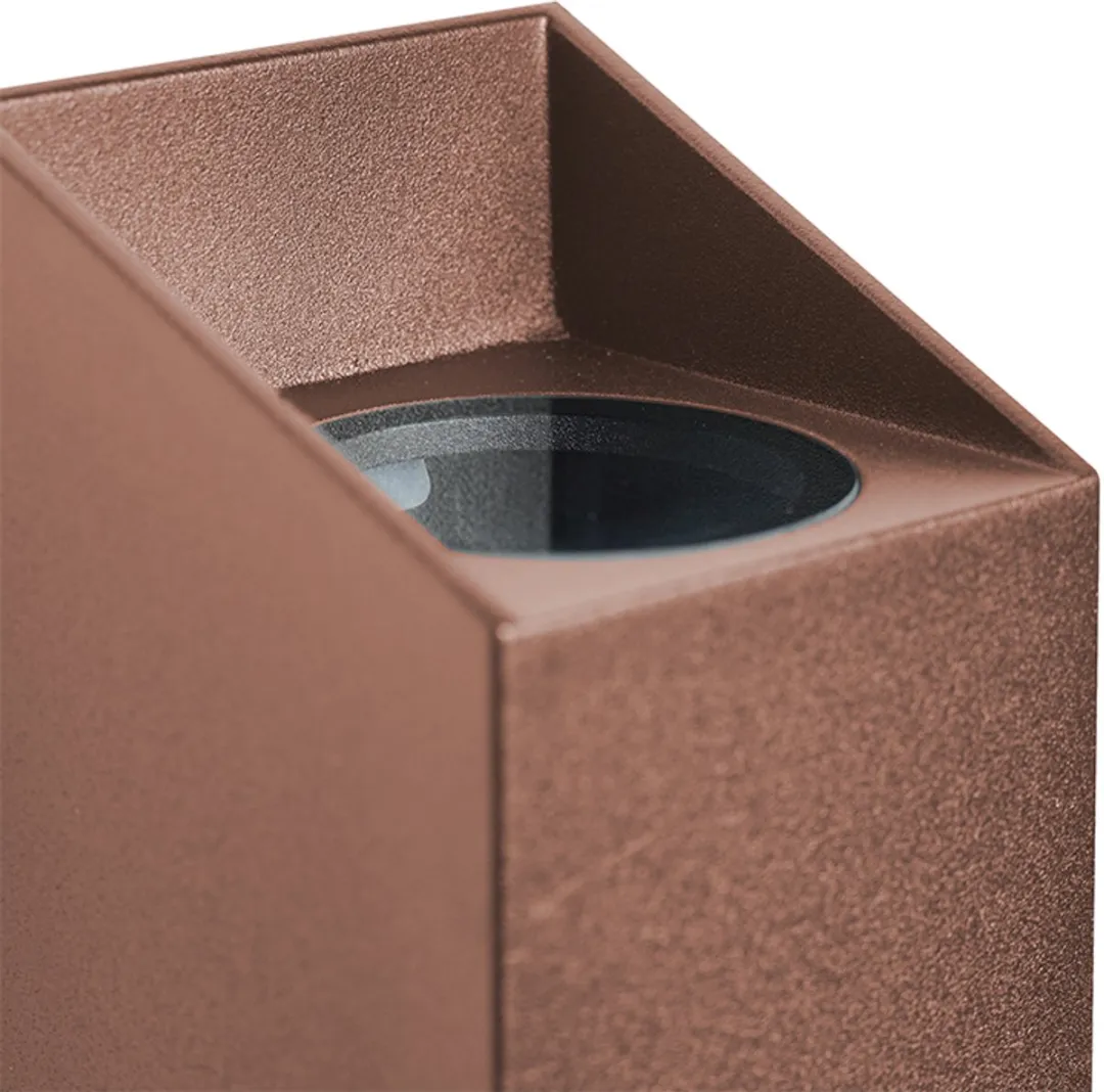 Nordlux Nico Square Wandlamp 22cm - Roestkleur - afbeelding 6 van 6
