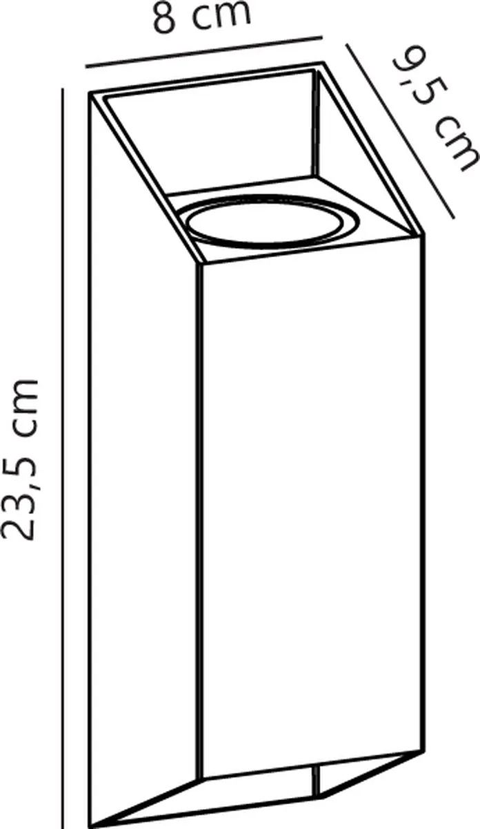 Nordlux Nico Square Wandlamp 22cm - Roestkleur