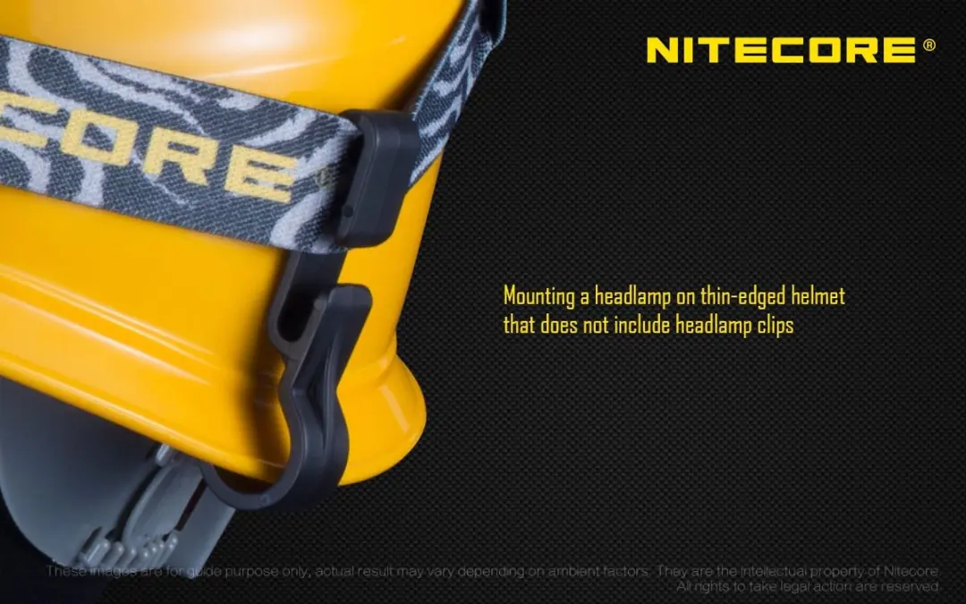Nitecore NHC10 Helmclip 4 stuks - Zwart - afbeelding 2 van 2