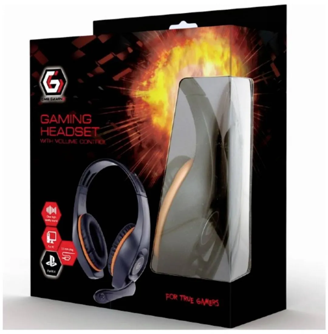 Gembird GHS-05-O Gaming Headset - Oranje-Zwart - 40mm