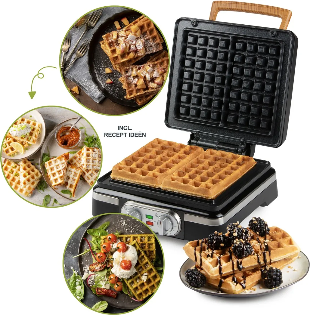 Domo DO9281W Wafelijzer - 1520W - Zwart