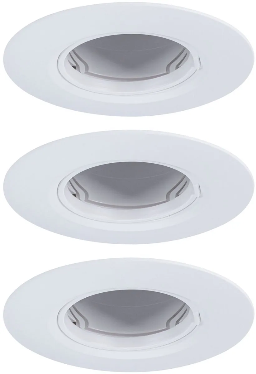 Paulmann Inbouwlamp Star Rond 90mm GU10 Set 3 Stuks - 10W Wit