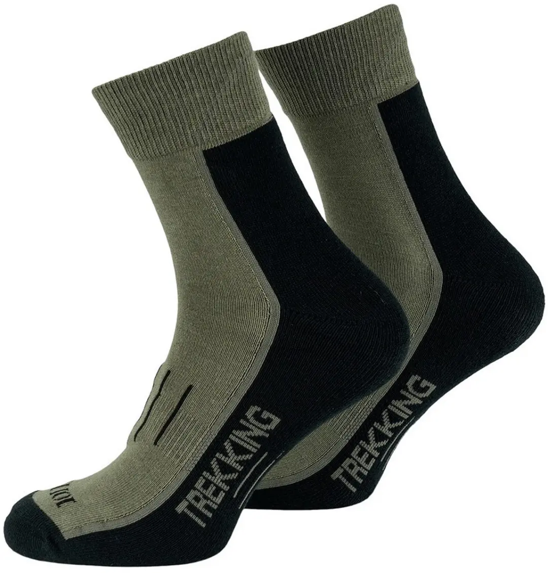 101INC Coolmax trekking sokken zwart/groen 46-49