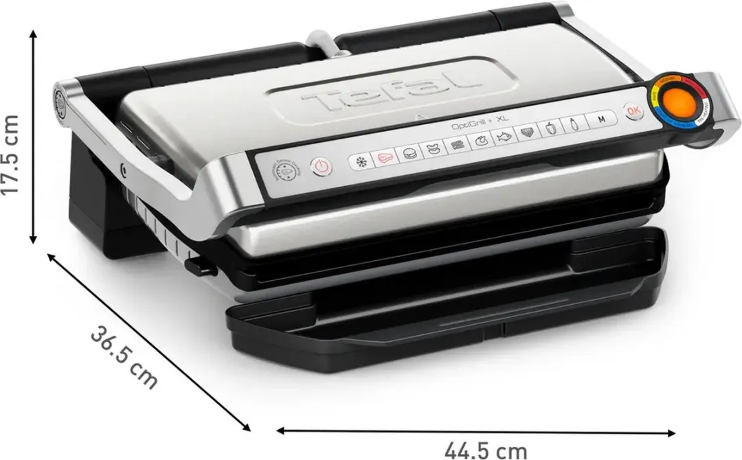 Tefal OptiGrill+ XL GC728D Contactgrill - 2000W - Zwart - afbeelding 6 van 6