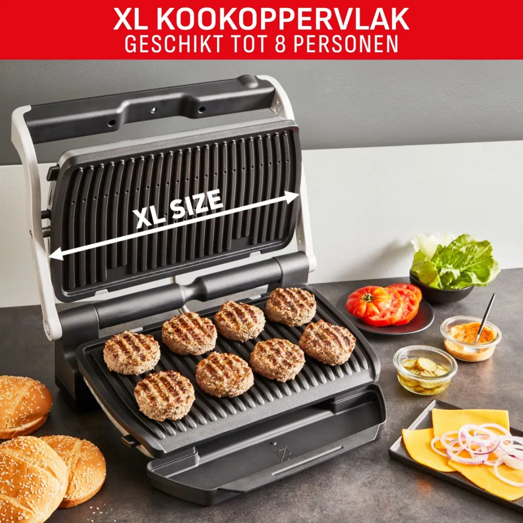 Tefal OptiGrill+ XL GC728D Contactgrill - 2000W - Zwart