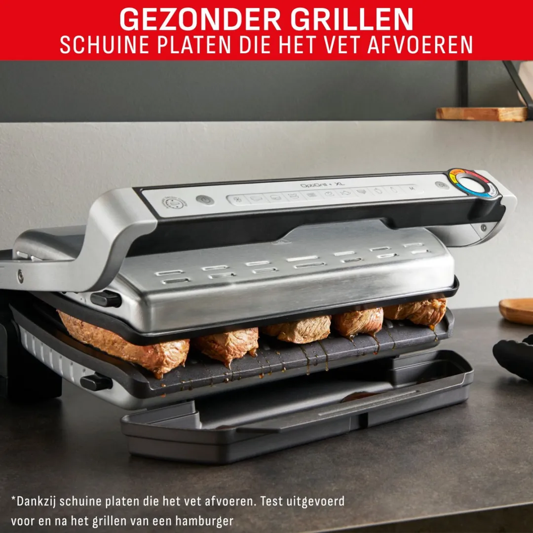 Tefal OptiGrill+ XL GC728D Contactgrill - 2000W - Zwart