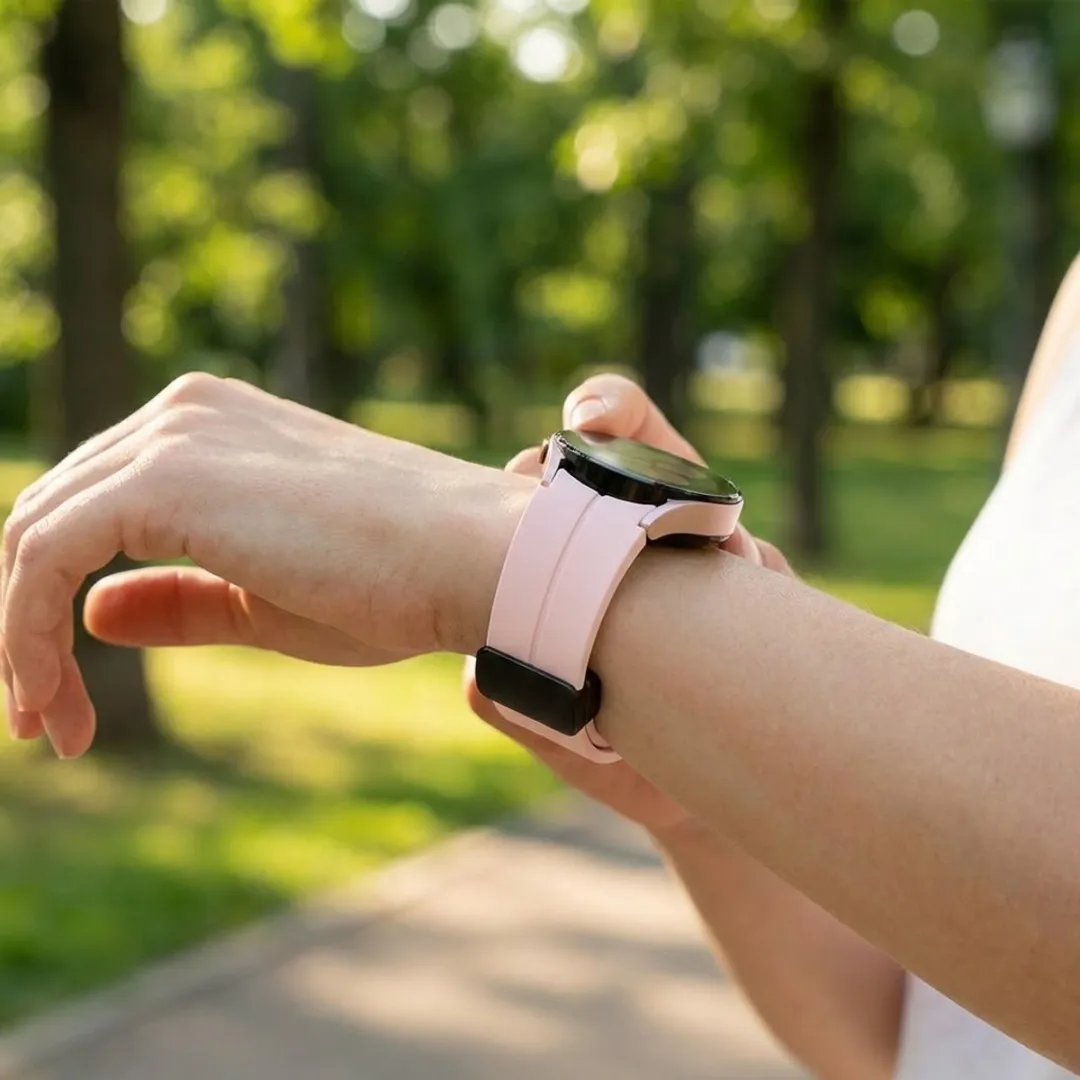 NUVEX Roze Siliconen Horlogebandje 20mm - Samsung Galaxy Watch