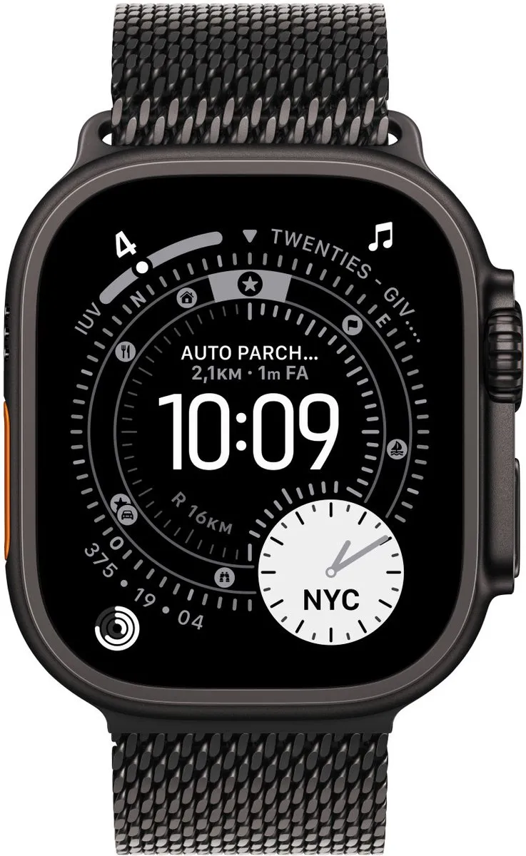 Apple Watch 49mm Titanium Milanese Loop - Zwart - afbeelding 4 van 4
