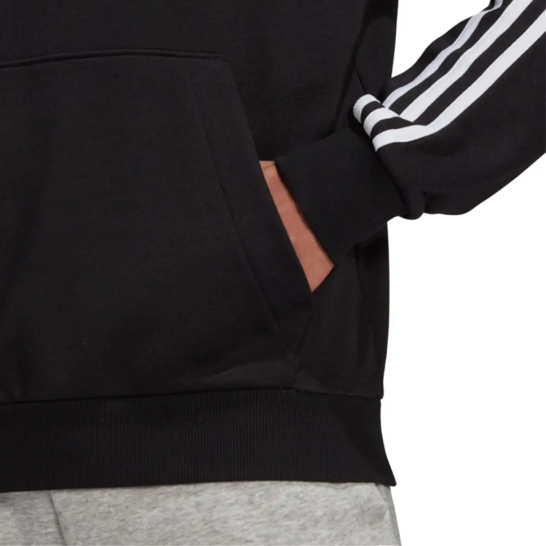 adidas Essentials 3-Stripes Hoodie Heren - Zwart - M - afbeelding 4 van 4