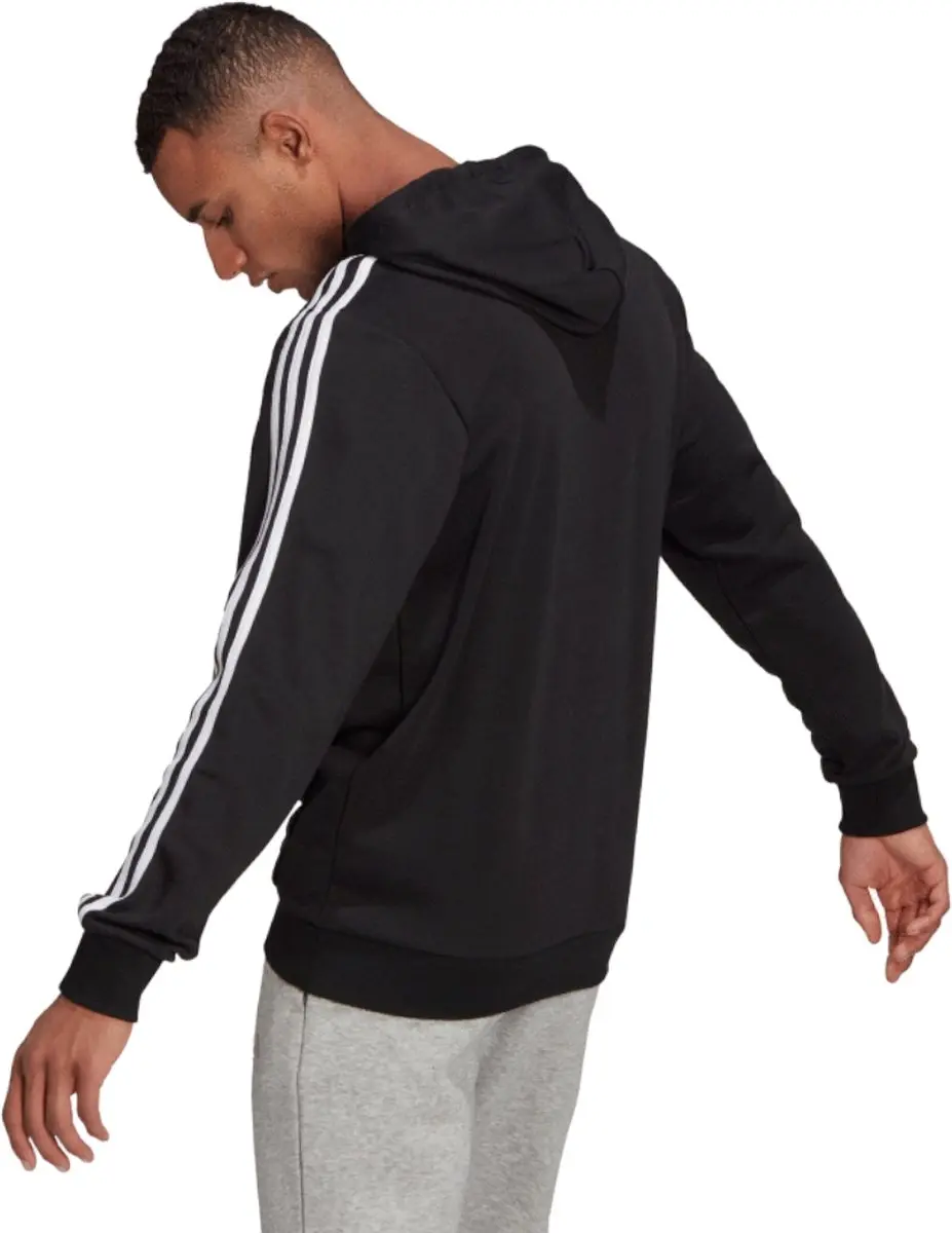 adidas Essentials 3-Stripes Hoodie Heren - Zwart - M - afbeelding 2 van 4