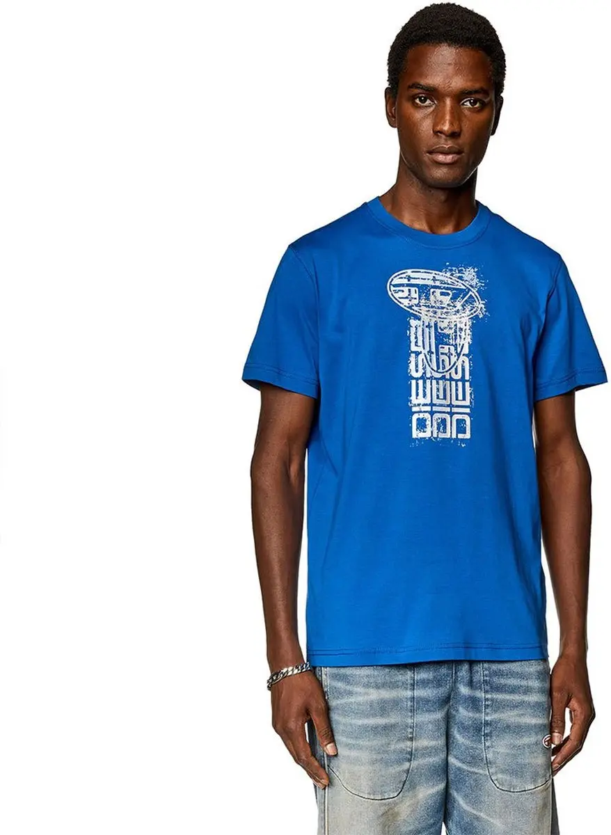 Diesel Diegor K68 T-shirt Met Korte Mouwen Blauw L Man