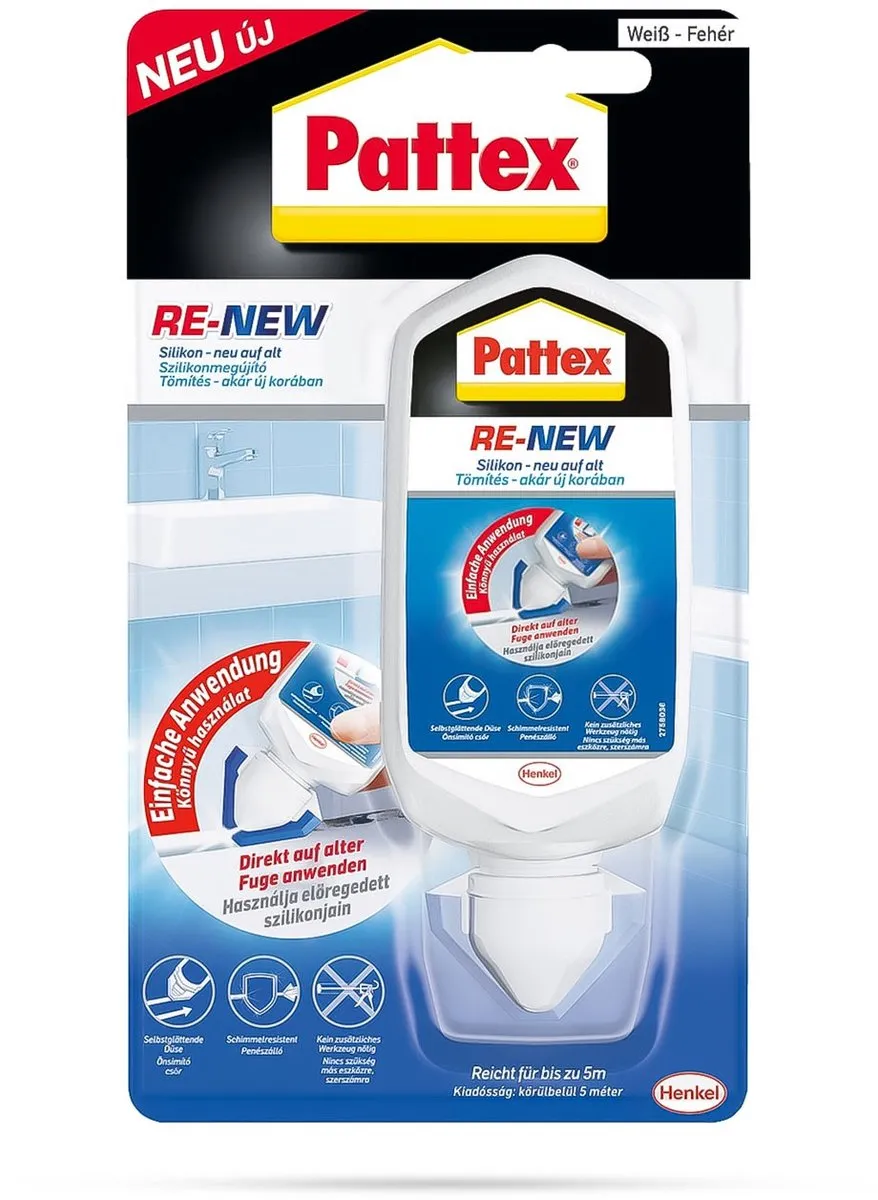 Pattex RE-NEW Siliconenkit Badkamer 80ml - Anti-Schimmel