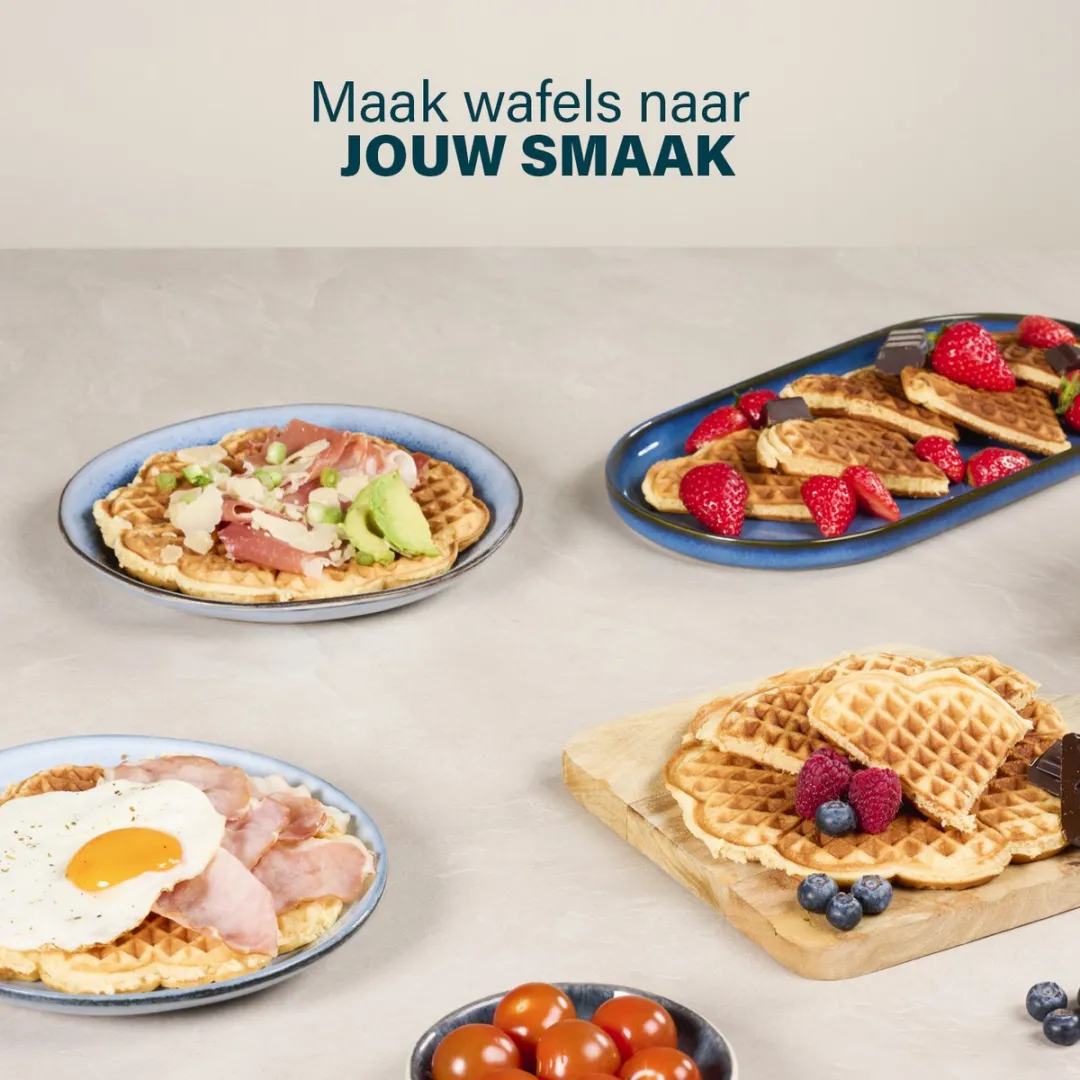 Princess 132380 Wafelijzer 1200W - 5 Hartjeswafels - Zilver