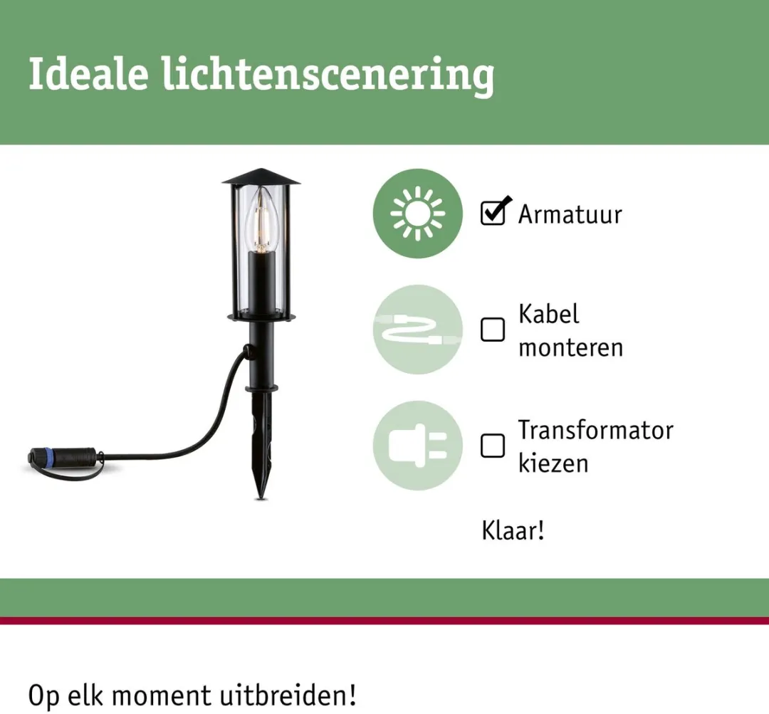 Paulmann Plug & Shine LED Bolderlamp Classic 2W - 3000K - Antraciet