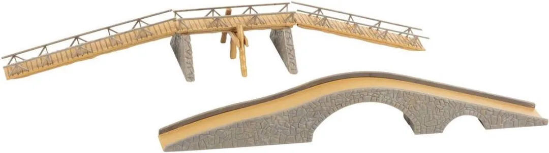 Faller H0 Voetgangersbrug 2 Stuks - Grijs/Bruin