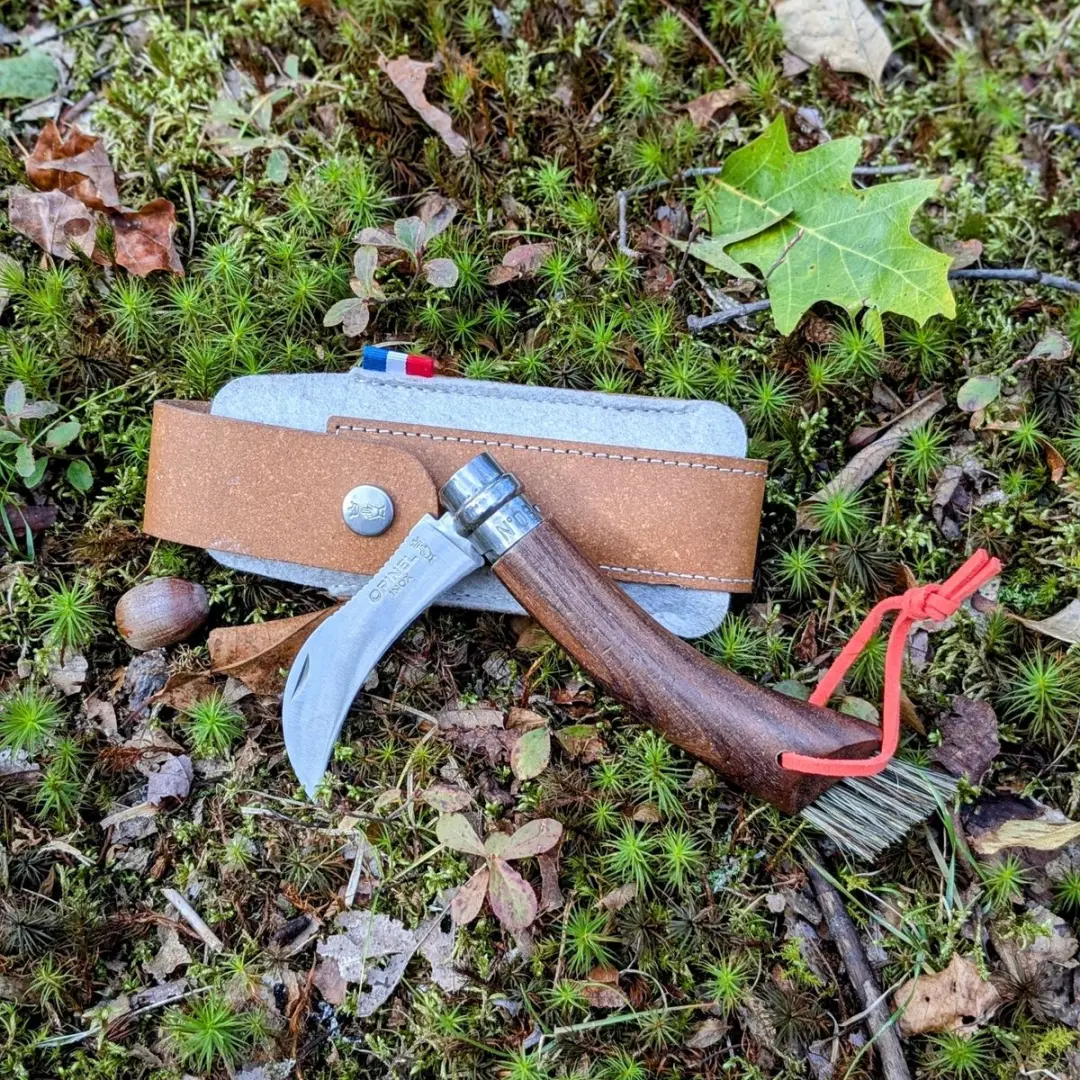 Opinel Champignonzakmes N°08 - Walnoothout - afbeelding 2 van 6