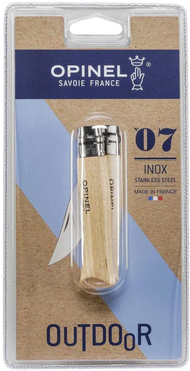 Opinel No.7 Zakmes - RVS - Hout - afbeelding 3 van 6