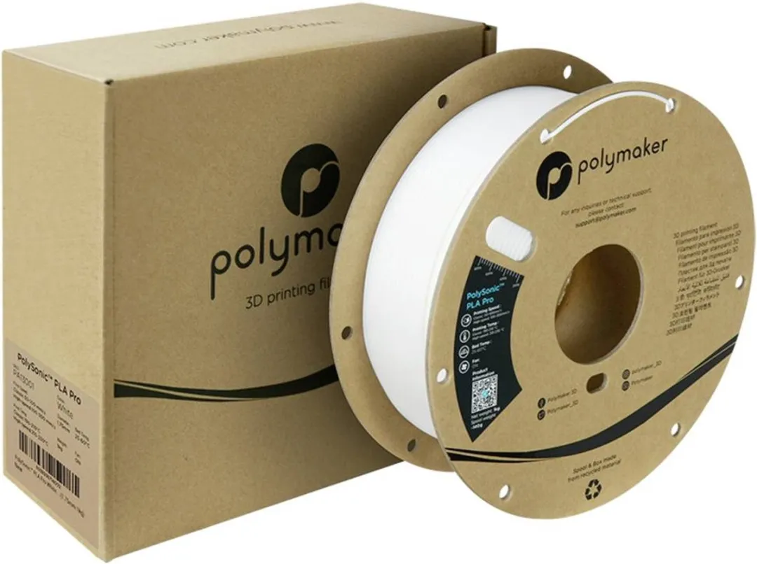 Polymaker PA13001 PLA+ Filament 1.75mm 1000g - Wit