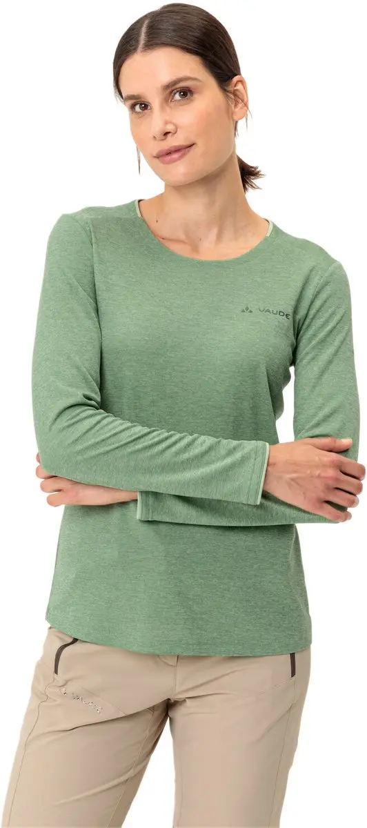 Vaude Essential Dames T-shirt Lange Mouwen - Groen - 44 - afbeelding 6 van 6
