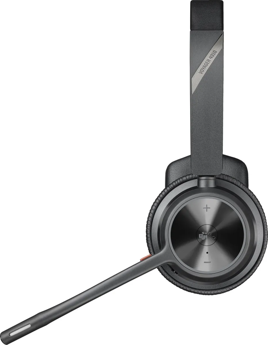 HP Poly Voyager 4310 UC Headset - Zwart - Noise Cancelling - afbeelding 6 van 6