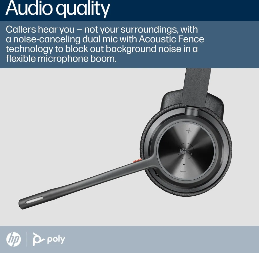HP Poly Voyager 4310 UC Headset - Zwart - Noise Cancelling