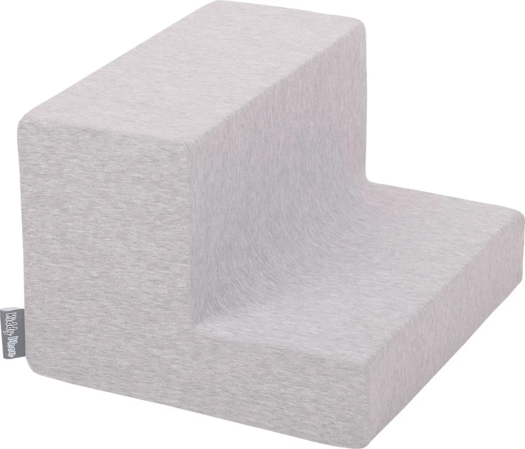KiddyMoon Schuimspeelplaats Ballenbad 100 Ballen ∅7cm - Lichtgrijs/Wit/Grijs/Poederroze