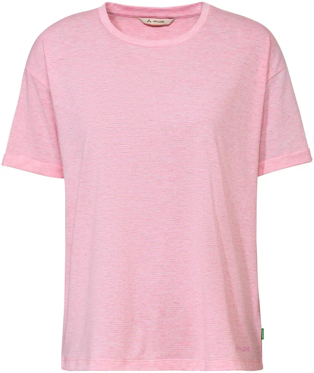 Vaude Mineo Striped T-shirt Met Korte Mouwen Roze 38 Vrouw