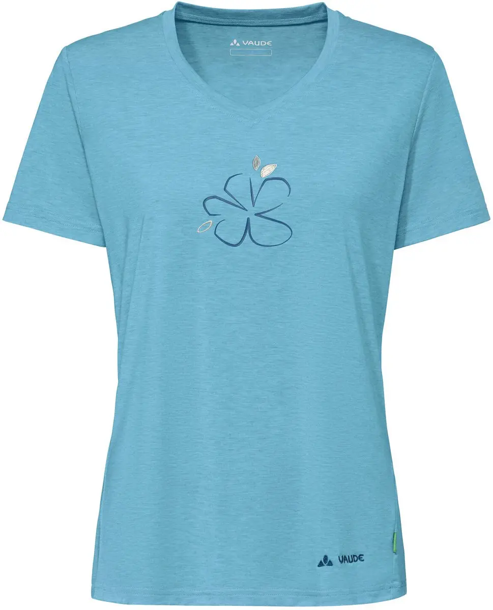 VAUDE Skomer print T-shirt III, functioneel shirt, dames outdoor sport t-shirt, reguliere pasvorm