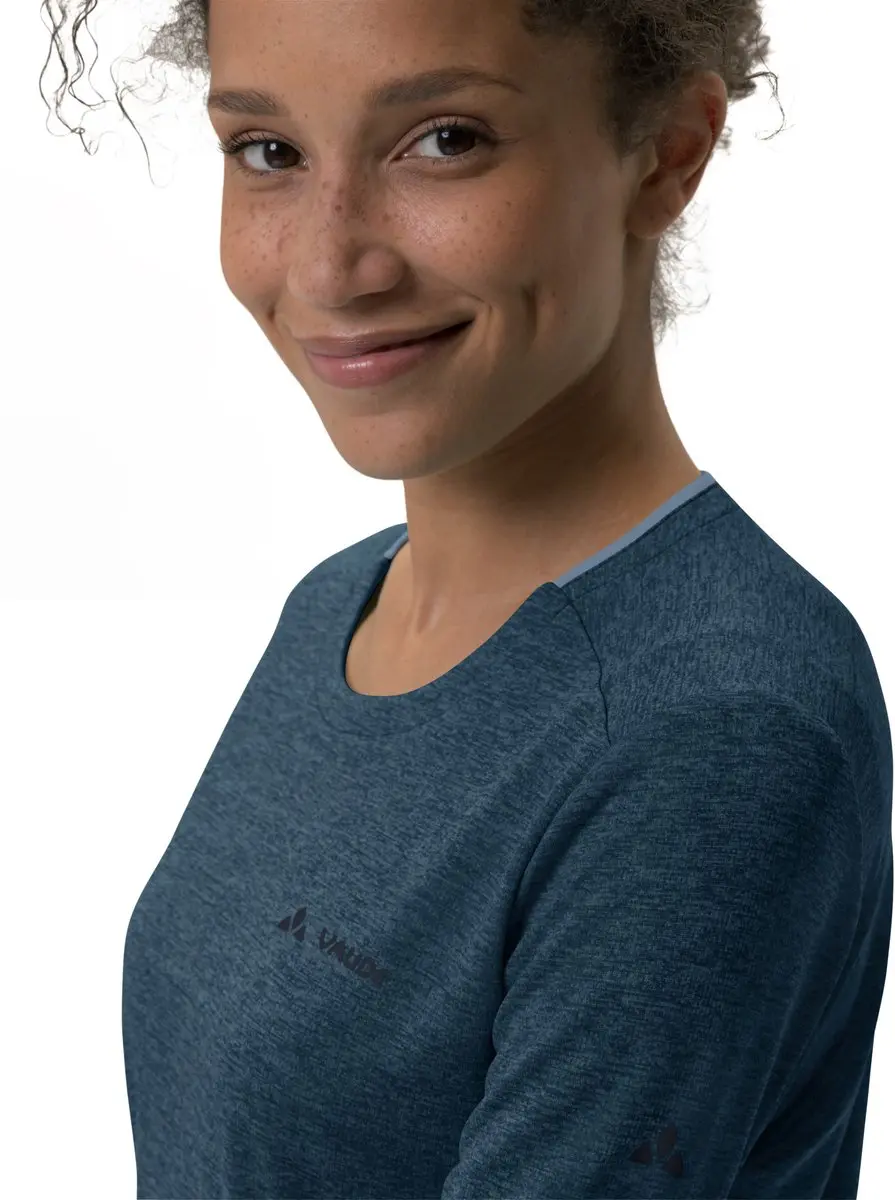 Vaude Essential Dames T-shirt Met Lange Mouwen - Dark Sea - 34 - afbeelding 5 van 6