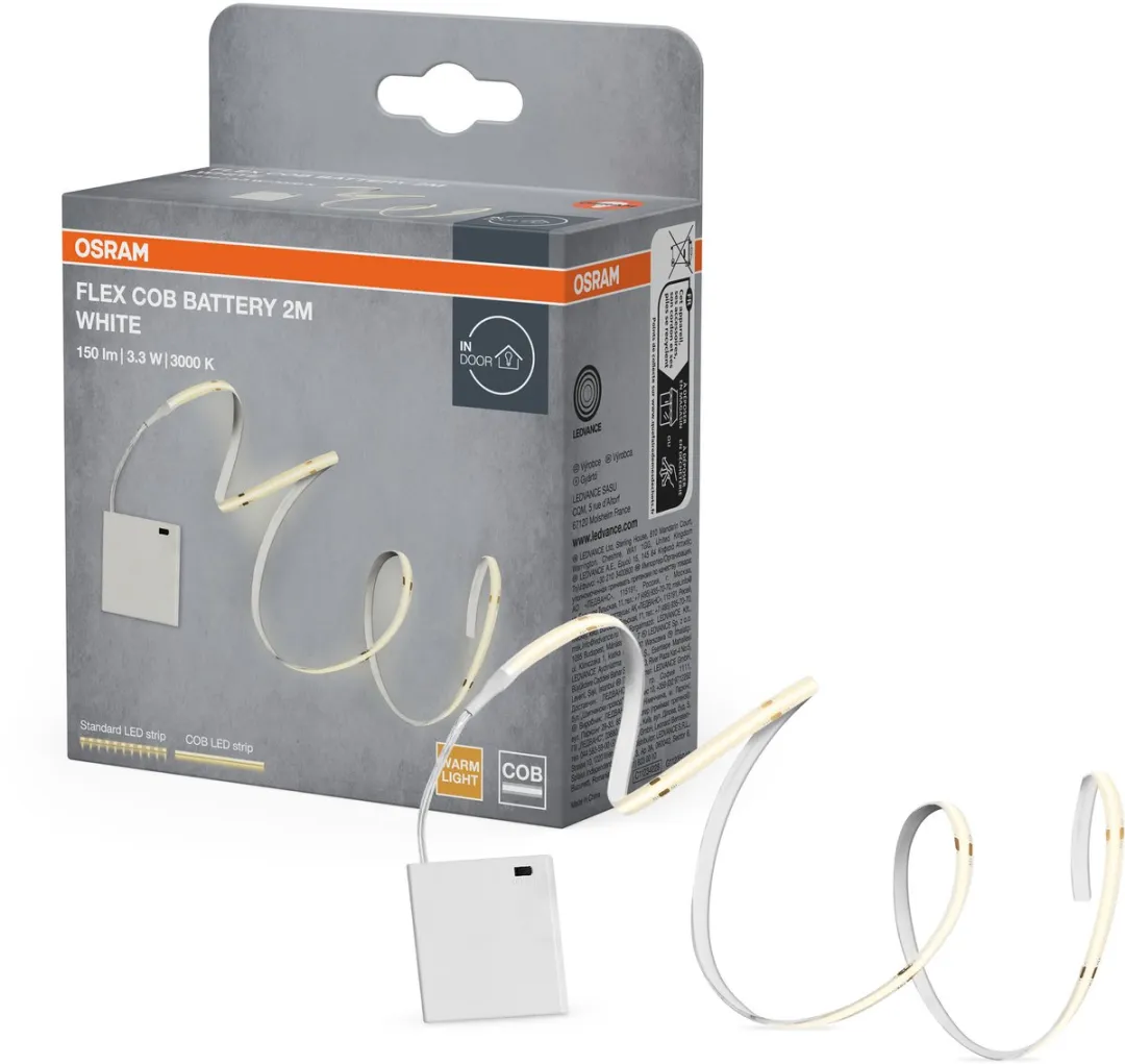 Osram Flex COB Battery 2M LED-lichtstrip 3000K - 2m Geel