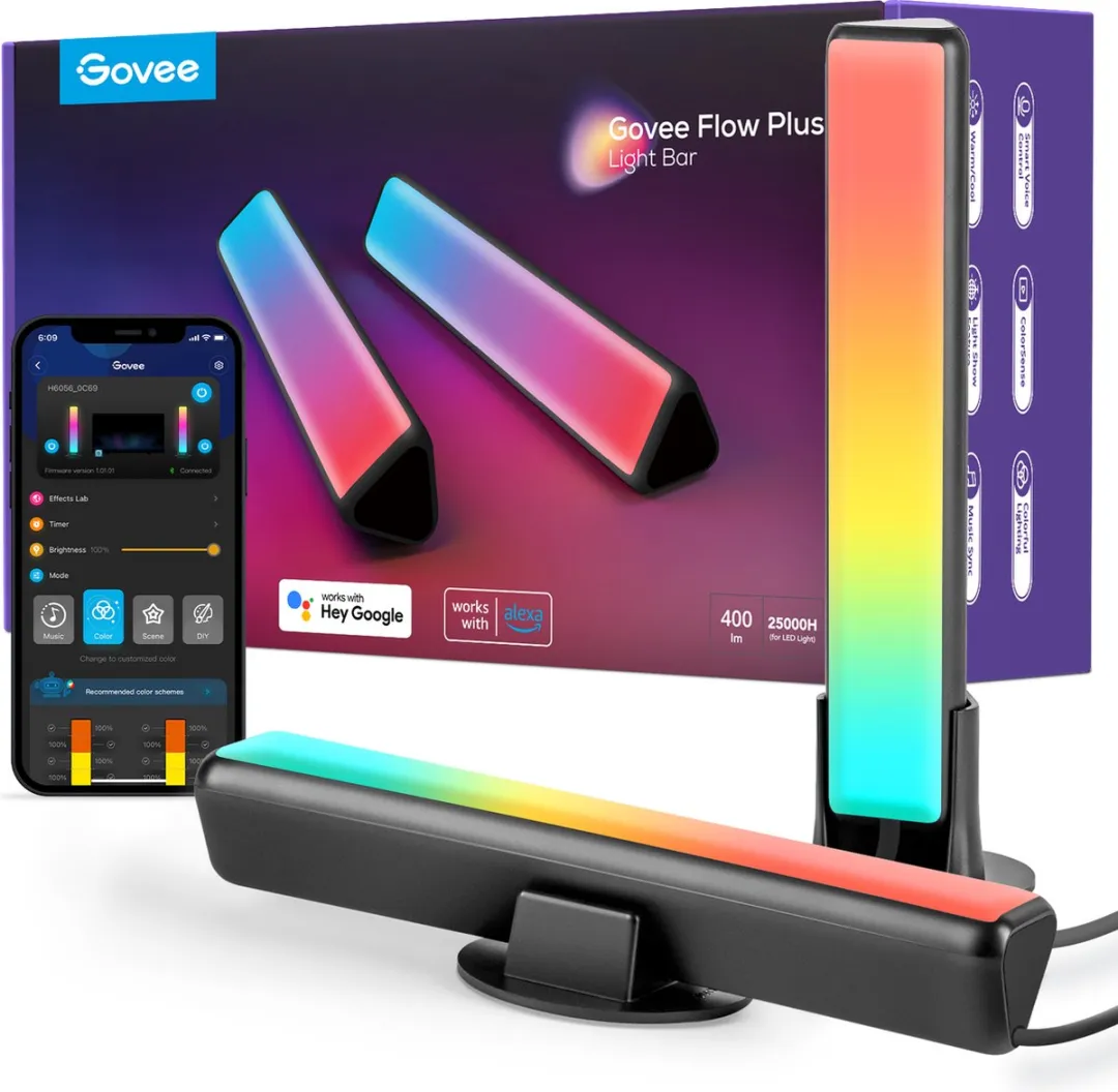 Govee RGBICWW Lightbars - Mat Glas - 2x 18W