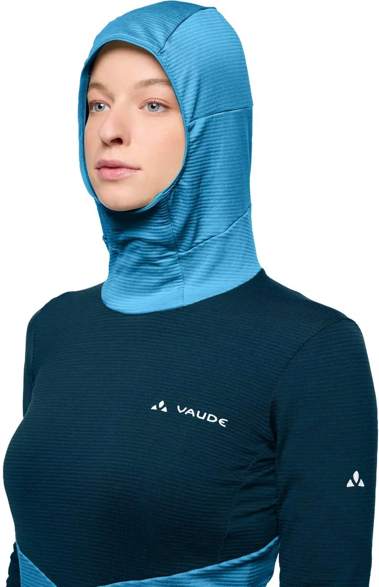 Vaude Monviso Fleece Met Kap Dames - Shore Blue - Maat 38 - afbeelding 6 van 6