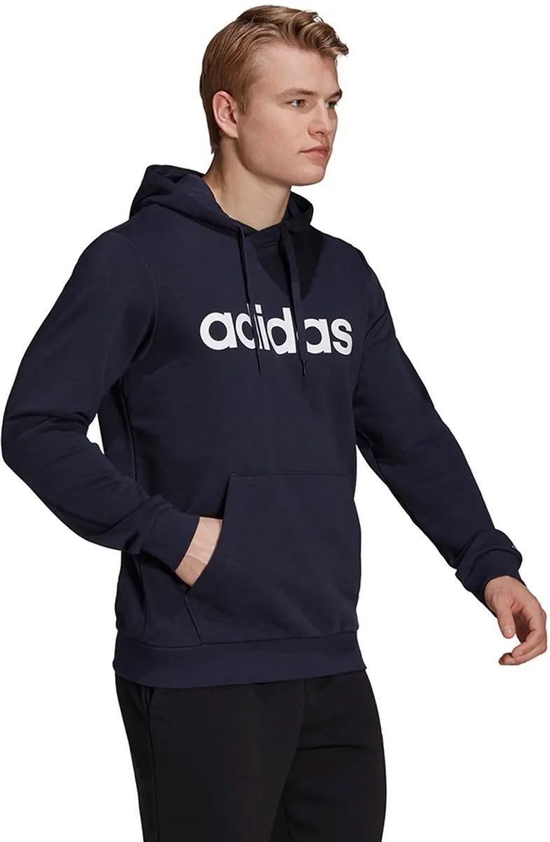 adidas Essentials Linear Logo Hoodie - Donkerblauw - afbeelding 2 van 6