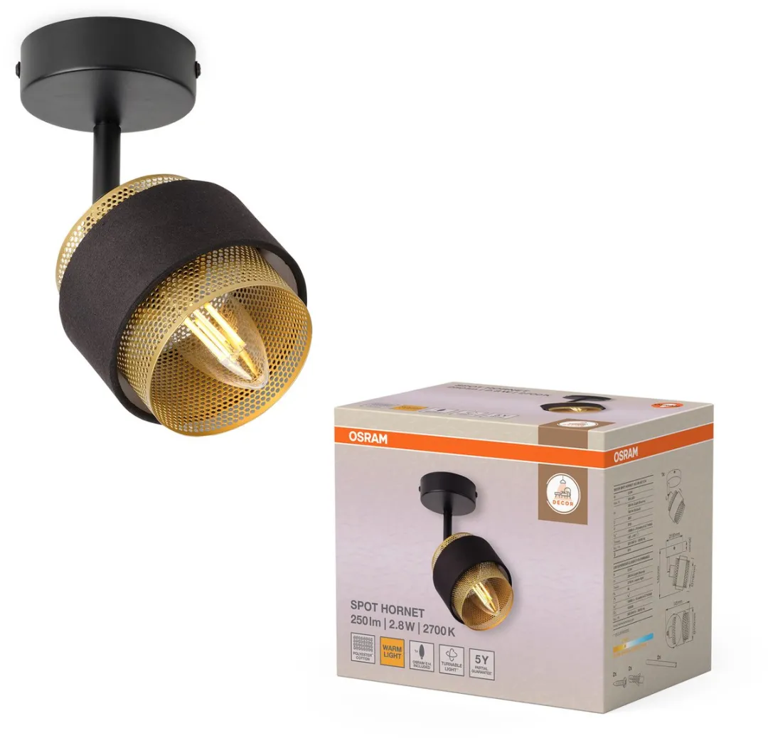 Osram LED Spot Hornet 2.8W E14 - Warm wit 2700K - Zwart