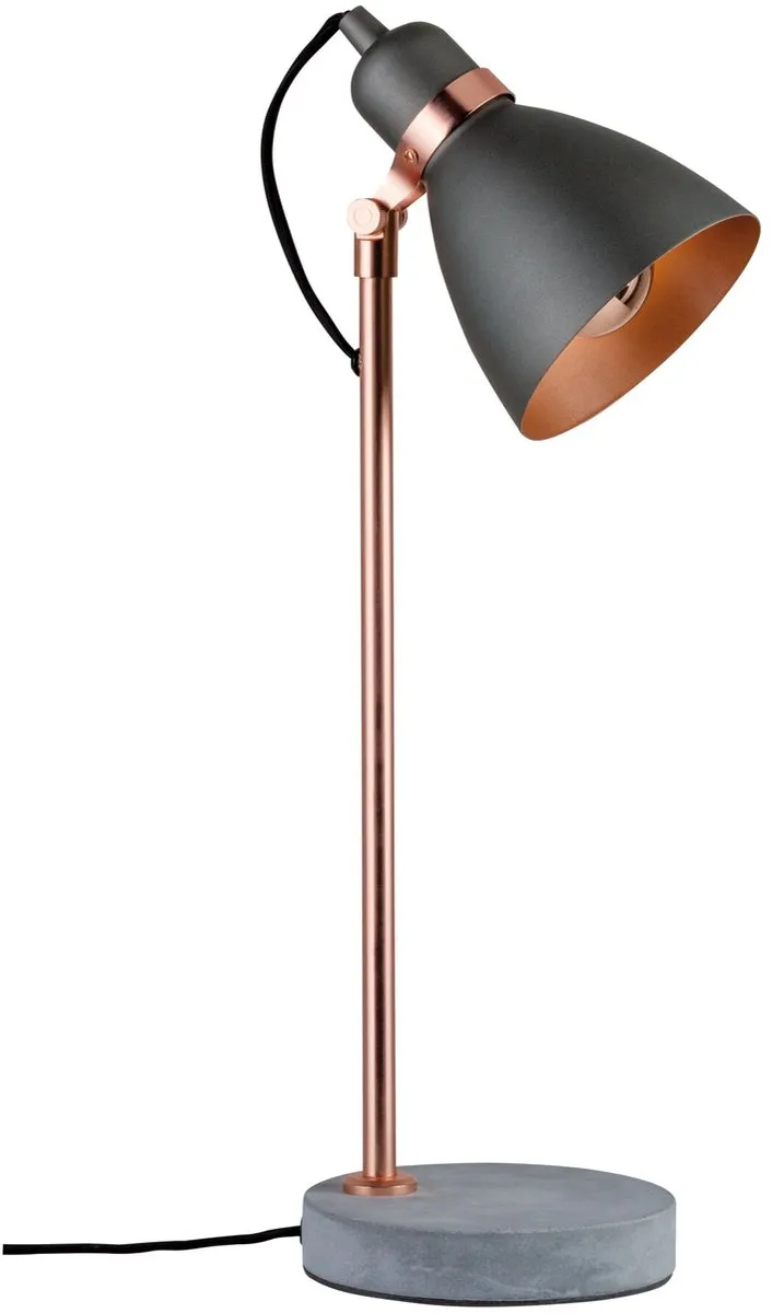 Paulmann Neordic Orm LED-tafellamp E27 - Grijs/Koper - Ø15cm
